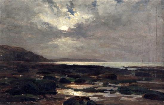 English School c.1900 Harvesters and other landscapes, largest 12 x 16in.